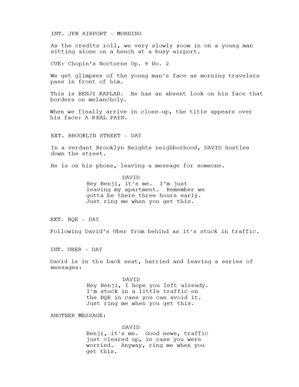 A Real Pain Movie Script Screenplay Gift for Film Buffs Gift for Movie Lovers Gift Idea Movie Memorabilia Gift for Friend Gift Ideas Gift