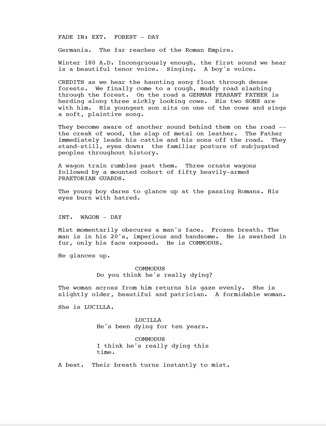 Gladiator Movie Script Screenplay Gift for Friends Birthday Gift for Movie Lovers Gift Idea Movie Memorabilia Customizable Print