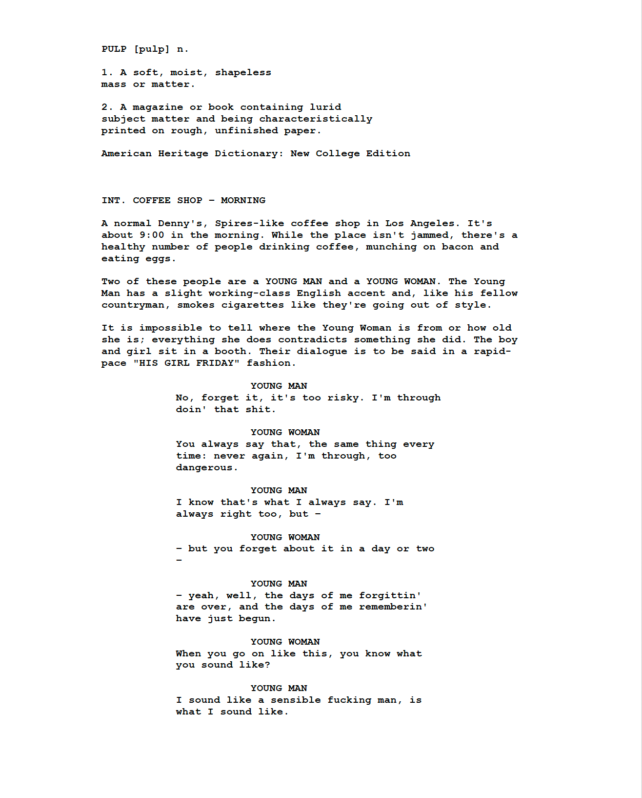 Pulp Fiction Movie Script Screenplay Gift for Film Buffs Gift for Movie Lovers Gift Idea Movie Memorabilia Gift for Friend Gift Ideas Gift