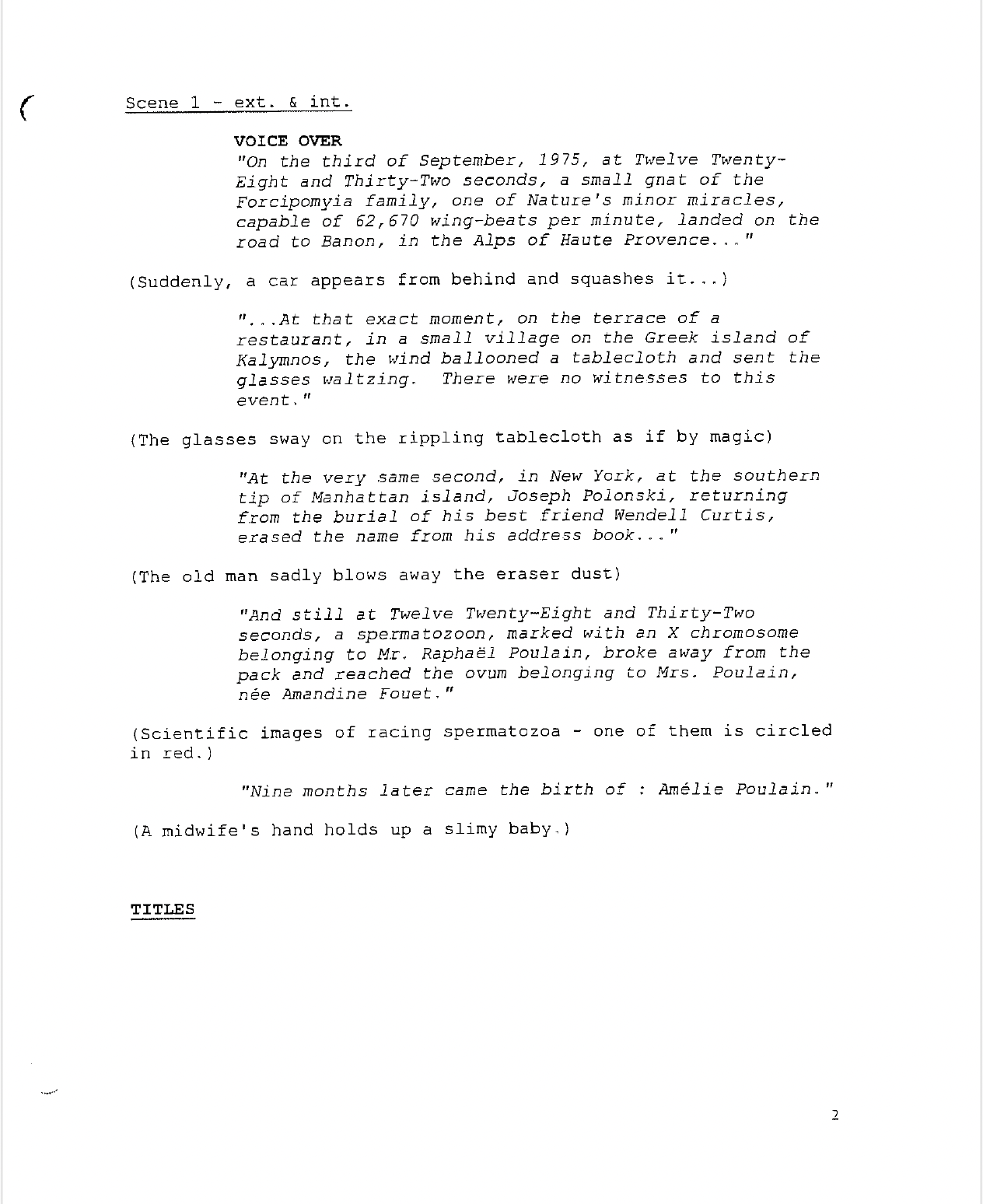 Amelie Movie Script Screenplay Gift for Film Buffs Gift for Movie Lovers Gift Idea Movie Memorabilia Gift for Friend Gift Ideas Gift
