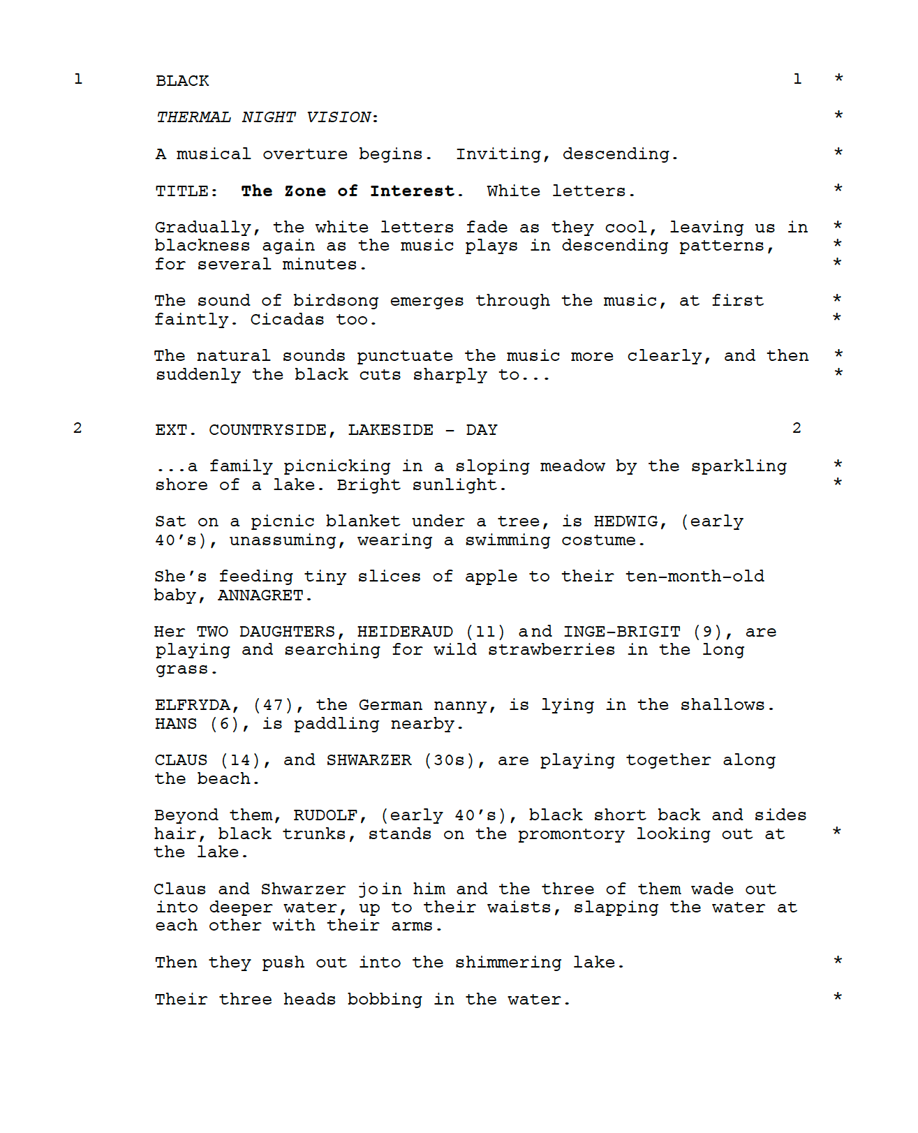 The Zone of Interest Movie Script Screenplay Gift for Film Buffs Gift for Movie Lovers Gift Idea Movie Memorabilia Gift for Friend Gift Idea