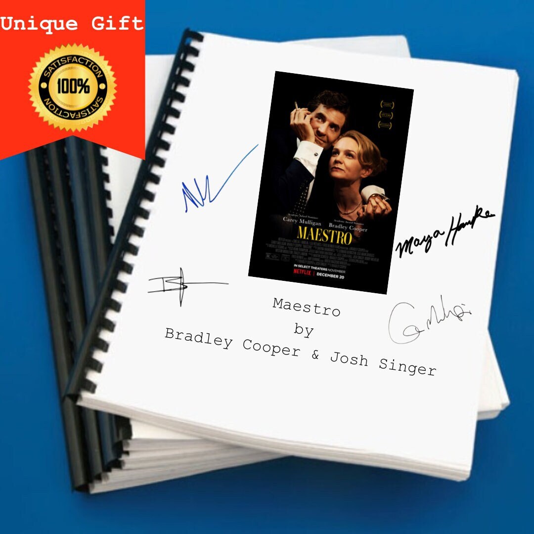 Maestro Movie Script Screenplay Gift for Film Buffs Gift for Movie Lovers Gift Idea Movie Memorabilia Gift for Friend Gift Ideas Gifts