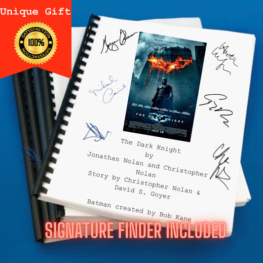 The Dark Knight Movie Script Screenplay Gift for Film Buffs Gift for Movie Lovers Gift Idea Movie Memorabilia Gift for Friend Gift Ideas