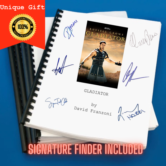 Gladiator Movie Script Screenplay Gift for Friends Birthday Gift for Movie Lovers Gift Idea Movie Memorabilia Customizable Print