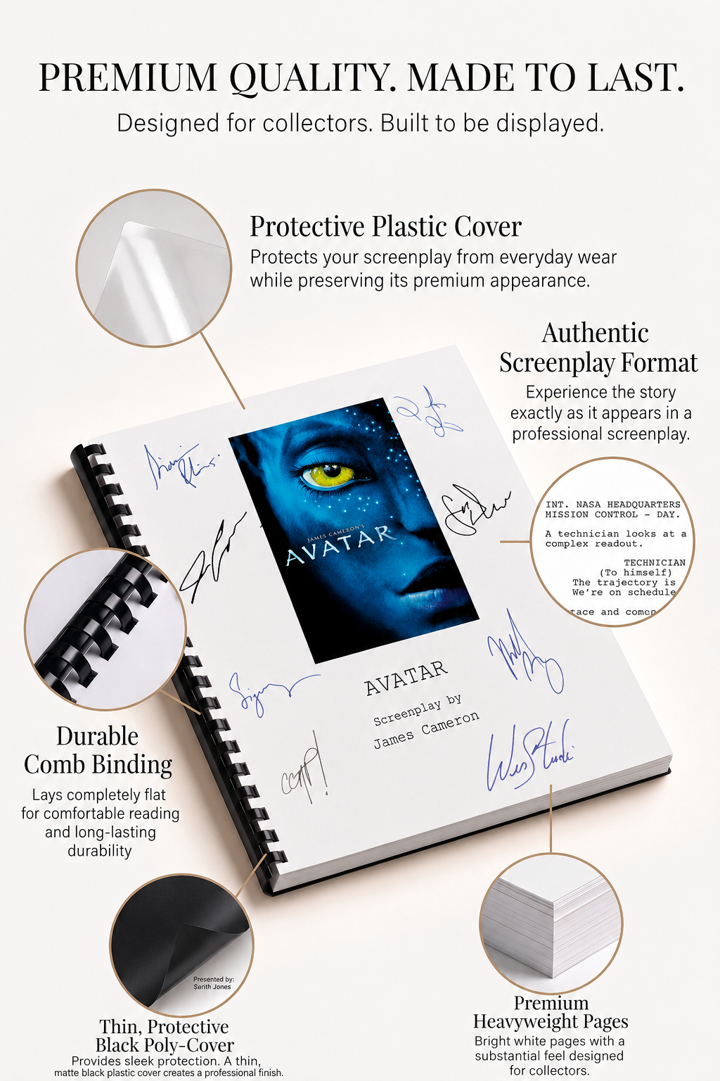 Avatar Movie Script Screenplay Gift for Film Buffs Gift for Movie Lovers Gift Idea Movie Memorabilia Gift for Friend Gift Ideas Gifts Friend