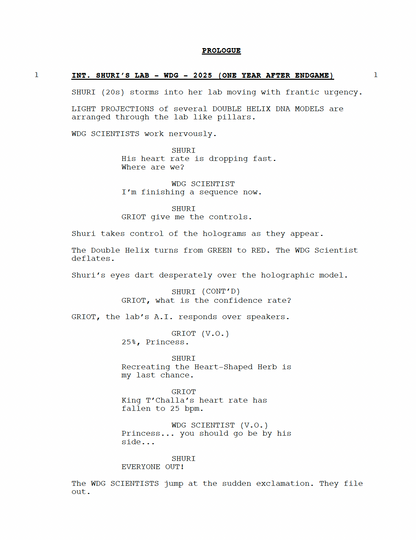 Black Panther Wakanda Forever Movie Script Screenplay Gift for Film Buffs Gift for Movie Lovers Gift Idea Movie Memorabilia Gift for friends