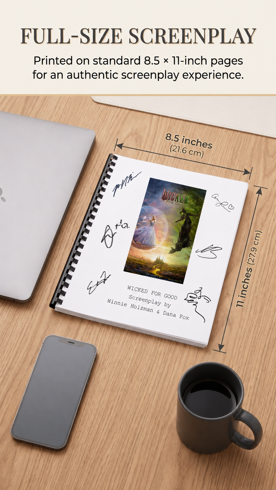 Wicked For Good Movie Script Screenplay Gift for Film Buffs Gift for Movie Lovers Gift Idea Movie Memorabilia Gift for Friend Gift Ideas