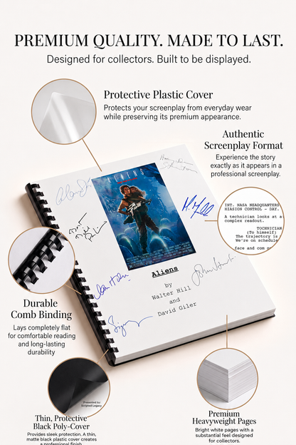 Aliens Movie Script Gift for Friends Screenplay Gift for Movie Lovers Memorabilia Movie Gift Ideas for Friends Movie Memorabilia Gift