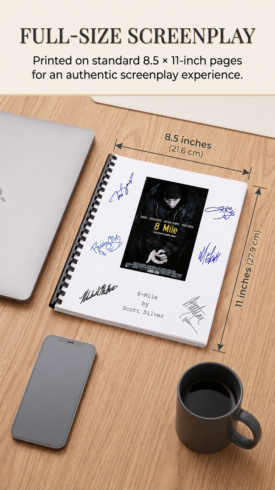 8-Mile Movie Script Screenplay Gift for Film Buffs Gift for Movie Lovers Gift Idea Movie Memorabilia Gift for Friend Gift Ideas Gift