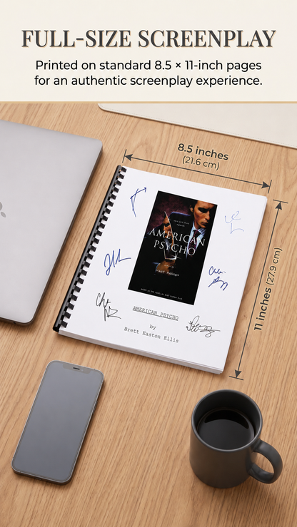 American Psycho Movie Script Screenplay Gift for Film Buffs Gift for Movie Lover Gift Idea Movie Memorabilia Gift for Friend Gift Ideas Gift