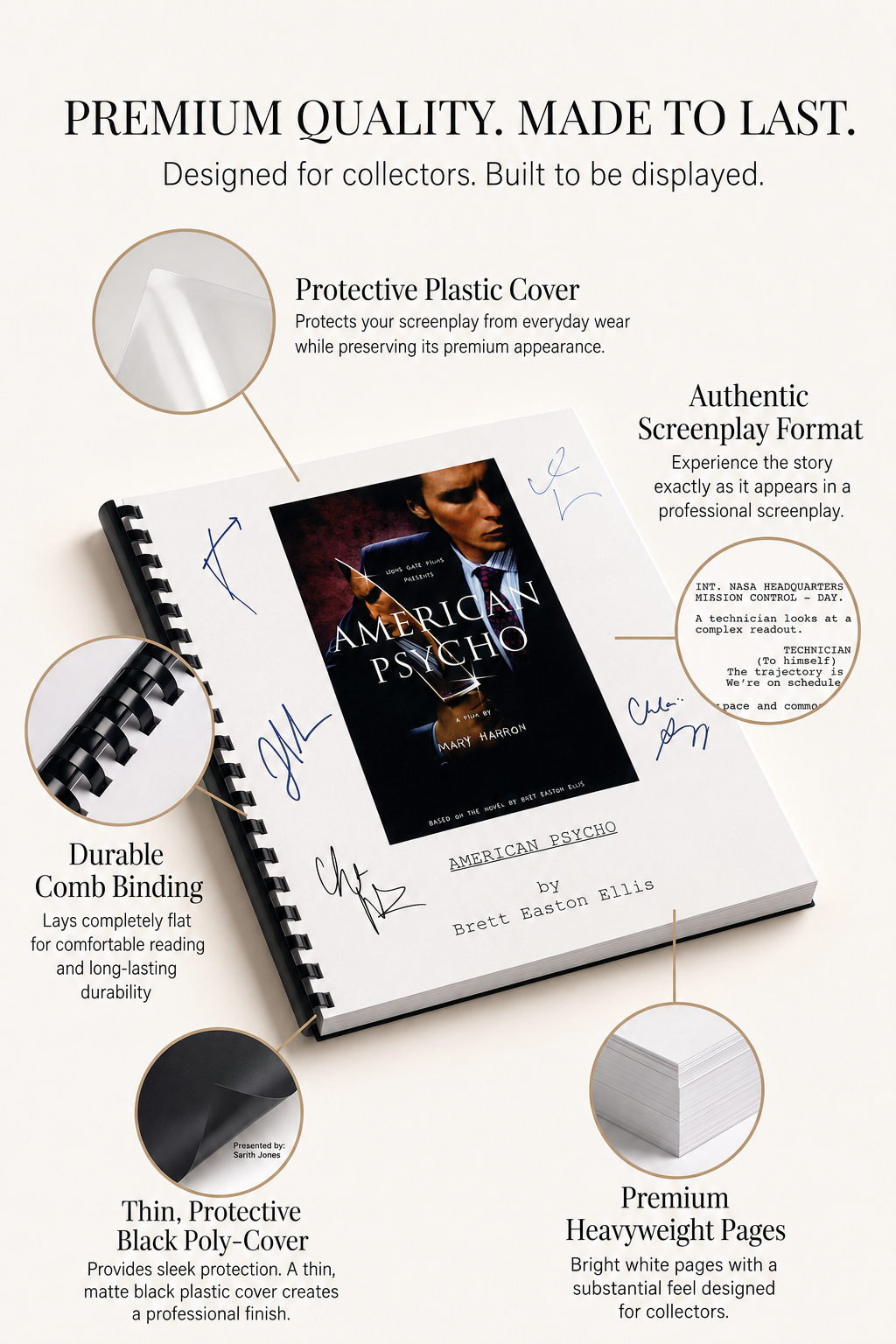 American Psycho Movie Script Screenplay Gift for Film Buffs Gift for Movie Lover Gift Idea Movie Memorabilia Gift for Friend Gift Ideas Gift
