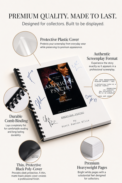 American Psycho Movie Script Screenplay Gift for Film Buffs Gift for Movie Lover Gift Idea Movie Memorabilia Gift for Friend Gift Ideas Gift