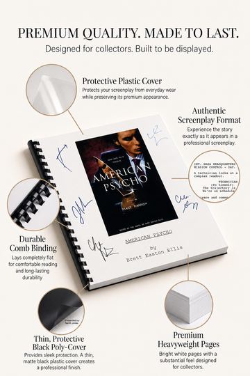 American Psycho Movie Script Screenplay Gift for Film Buffs Gift for Movie Lover Gift Idea Movie Memorabilia Gift for Friend Gift Ideas Gift