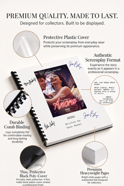 Anora Movie Script Screenplay Gift for Film Buffs Gift for Movie Lovers Gift Idea Movie Memorabilia Gift for Friend Gift Ideas Gift