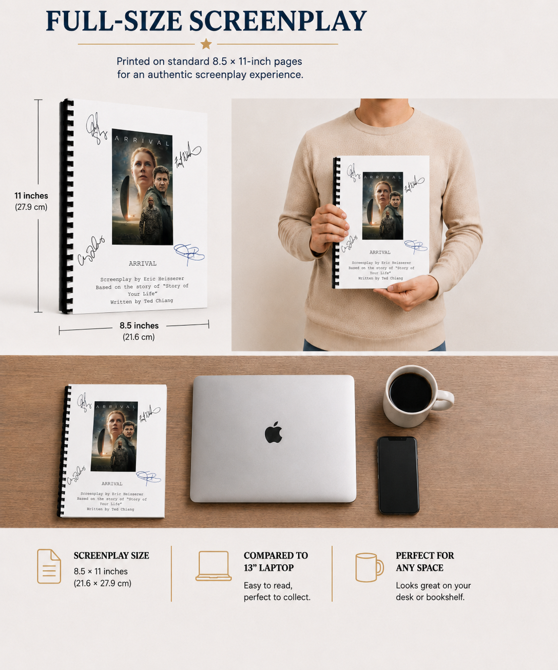 Arrival Movie Script Gift for Friends Screenplay Gift for Movie Lovers Memorabilia Movie Gift Ideas for Friends Movie Memorabilia Gift