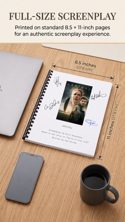 Arrival Movie Script Gift for Friends Screenplay Gift for Movie Lovers Memorabilia Movie Gift Ideas for Friends Movie Memorabilia Gift
