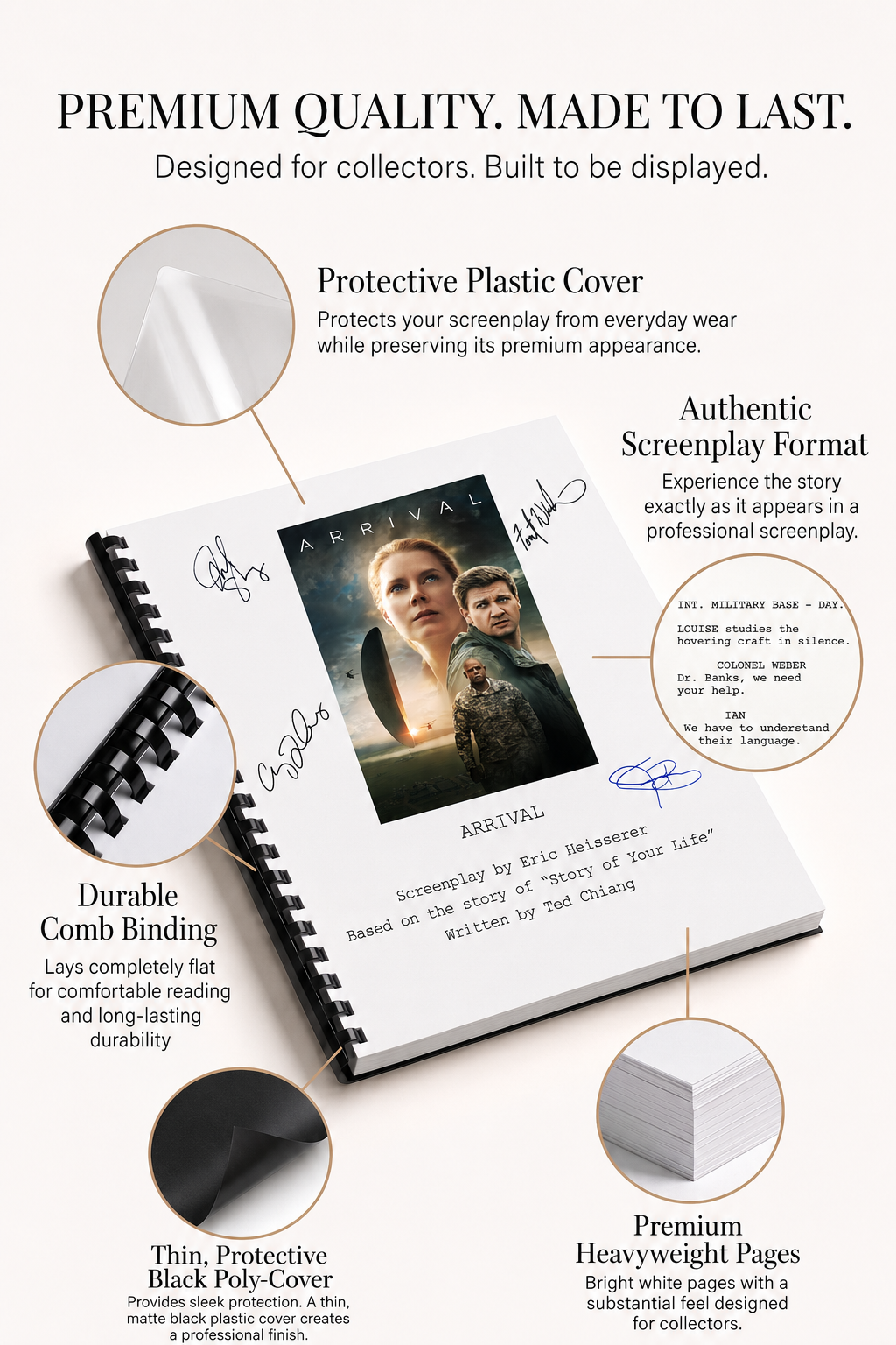 Arrival Movie Script Gift for Friends Screenplay Gift for Movie Lovers Memorabilia Movie Gift Ideas for Friends Movie Memorabilia Gift