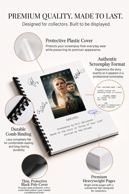 Arrival Movie Script Gift for Friends Screenplay Gift for Movie Lovers Memorabilia Movie Gift Ideas for Friends Movie Memorabilia Gift