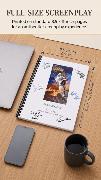 Back to the Future I Movie Script Gift for Friends Screenplay Gift for Movie Lovers Memorabilia Movie Gift Ideas for Friends Movie