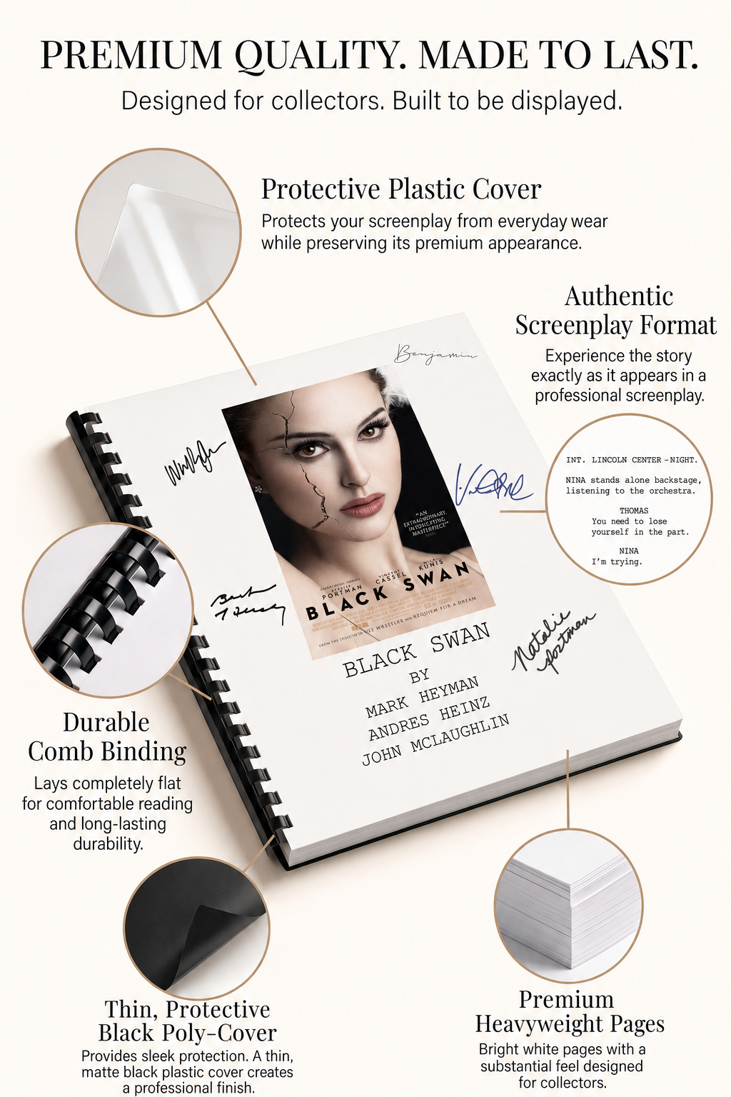 Black Swan Movie Script Screenplay Gift for Film Buffs Gift for Movie Lovers Gift Idea Movie Memorabilia Gift for Friend Gift Ideas Gifts