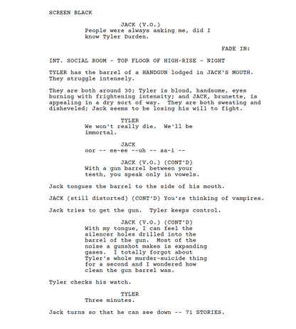 Fight Club Movie Script Screenplay Gift for Film Buffs Gift for Movie Lovers Gift Idea Movie Memorabilia Gift for Friend Gift Ideas Gifts