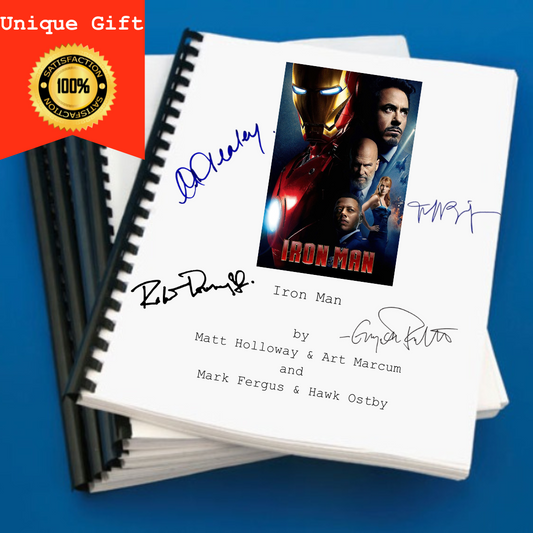 Iron Man Movie Script Screenplay Gift for Film Buffs Gift for Movie Lovers Gift Idea Movie Memorabilia Gift for Friend Gift Ideas Gifts