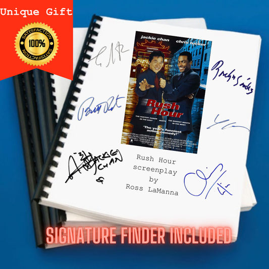 Rush Hour Movie Script Screenplay Gift for Film Buffs Gift for Movie Lovers Gift Idea Movie Memorabilia Gift for Friend Gift Ideas Gift