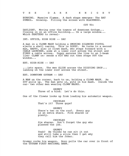 The Dark Knight Movie Script Screenplay Gift for Film Buffs Gift for Movie Lovers Gift Idea Movie Memorabilia Gift for Friend Gift Ideas