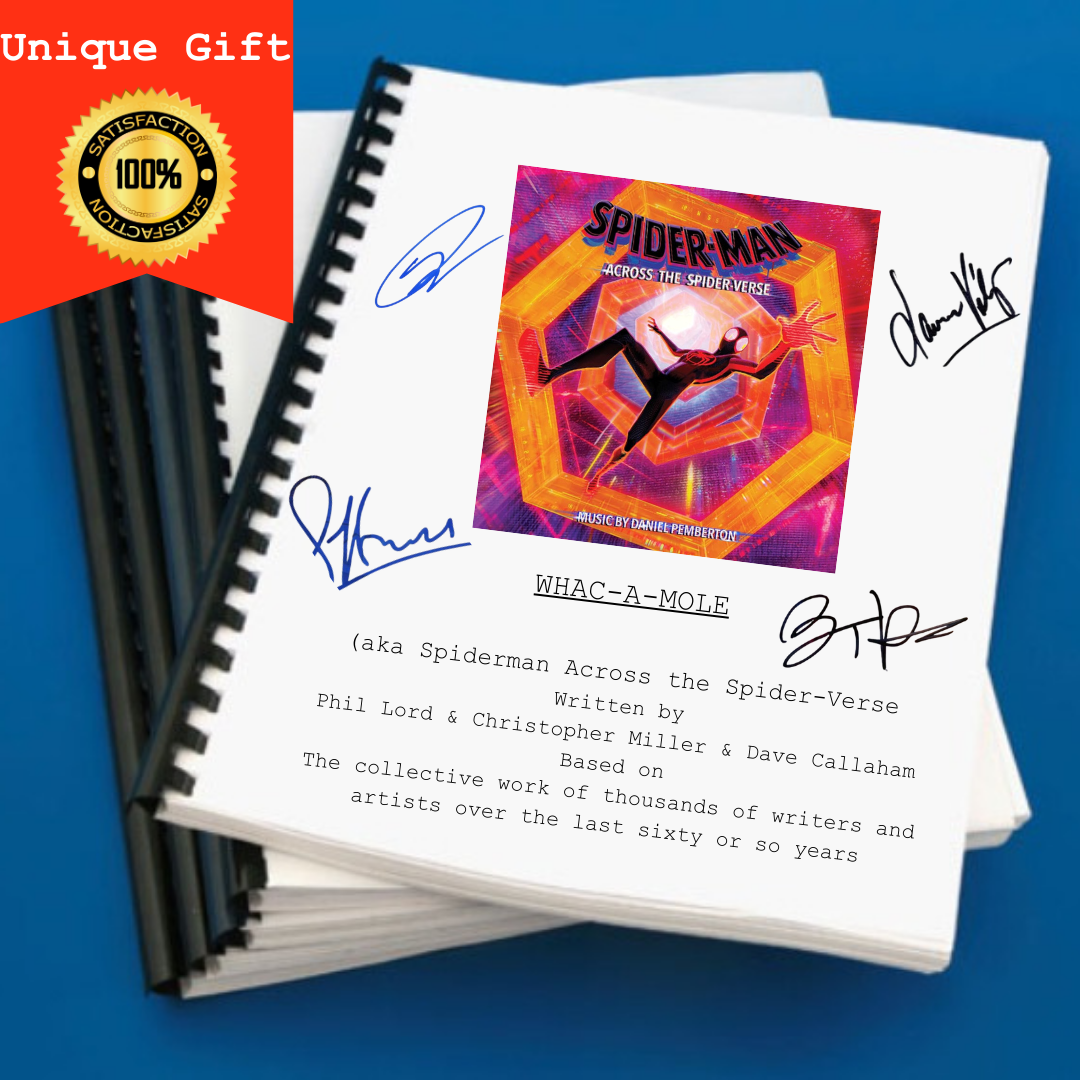 Spiderman Across the Spider-Verse Movie Script Screenplay Gift for Film Buffs Gift for Movie Lovers Gift Idea Movie Memorabilia Gift Ideas