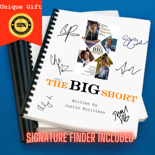 The Big Short Movie Script Screenplay Gift for Friends Birthday Gift for Movie Lovers Gift Idea Movie Memorabilia Customizable Print
