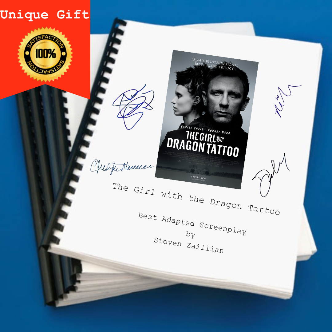 The Girl with the Dragon Tattoo Movie Script Screenplay Gift for Film Buffs Gift for Movie Lovers Gift Idea Movie Memorabilia Gift Ideas