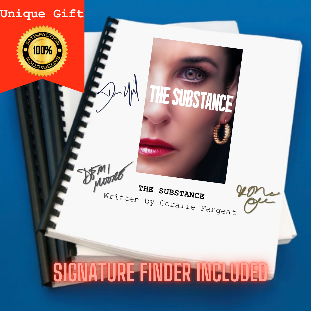 The Substance Movie Script Screenplay Gift for Film Buffs Gift for Movie Lovers Gift Idea Movie Memorabilia Gift for Friend Gift Ideas Gift