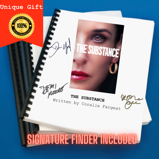 The Substance Movie Script Screenplay Gift for Film Buffs Gift for Movie Lovers Gift Idea Movie Memorabilia Gift for Friend Gift Ideas Gift
