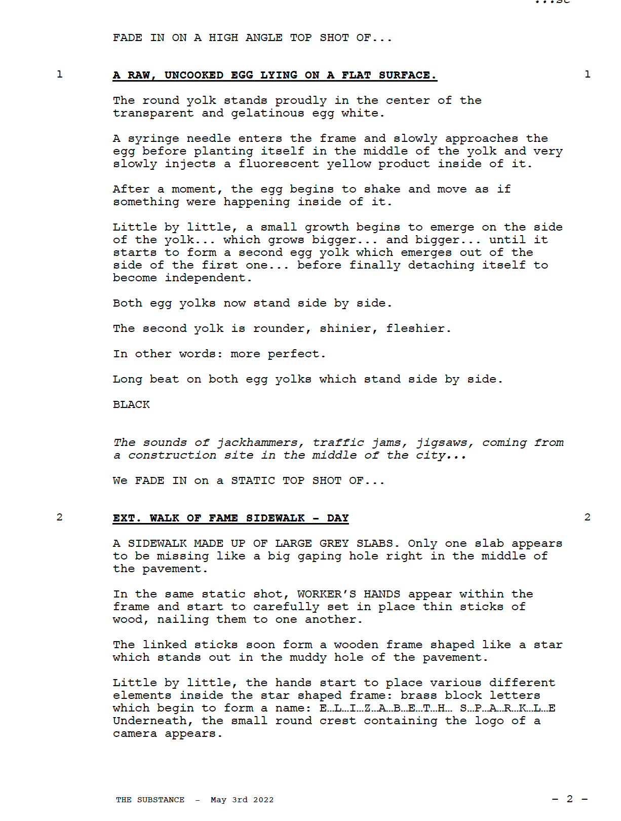 The Substance Movie Script Screenplay Gift for Film Buffs Gift for Movie Lovers Gift Idea Movie Memorabilia Gift for Friend Gift Ideas Gift