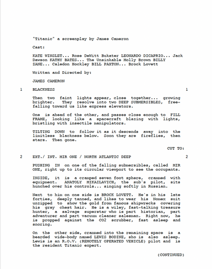Titanic Movie Script Screenplay Gift for Film Buffs Gift for Movie Lovers Gift Idea Movie Memorabilia Gift for Friend Gift Ideas Gifts