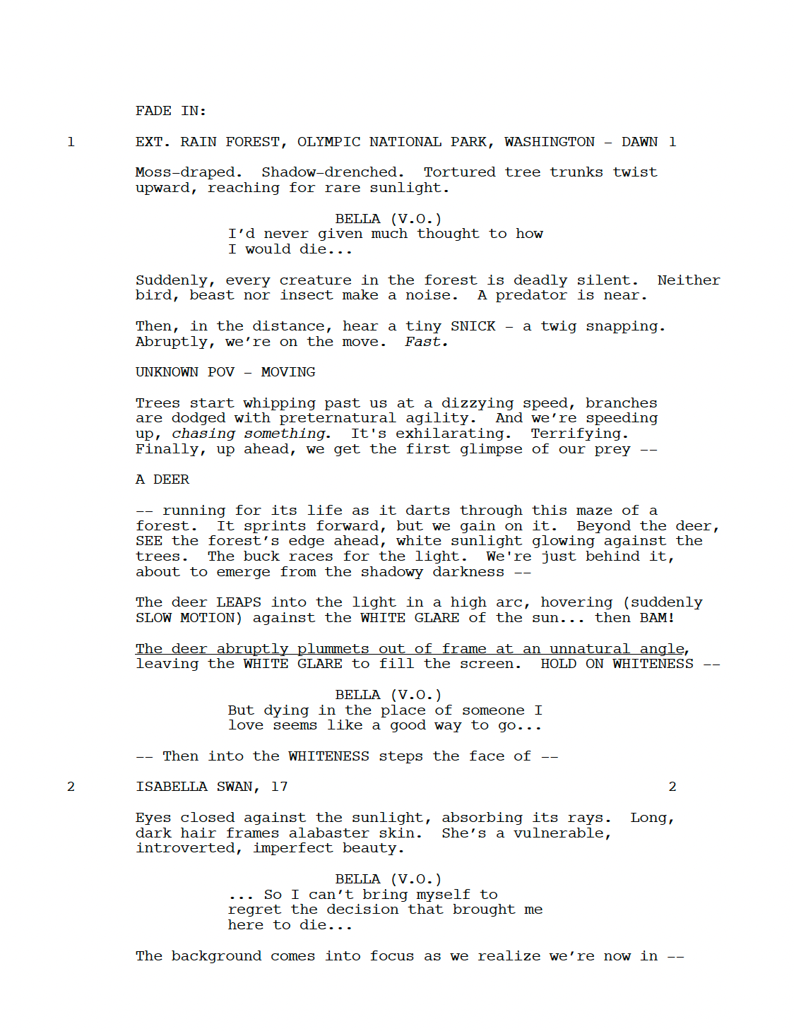 Twilight Movie Script Screenplay Gift for Film Buffs Gift for Movie Lovers Gift Idea Movie Memorabilia Gift for Friend Gift Ideas Gift