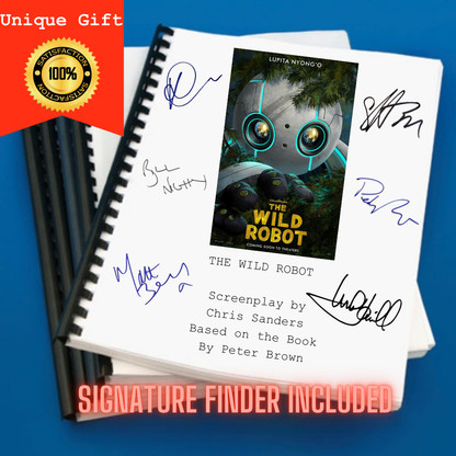 Wild Robot Movie Script Screenplay Gift for Film Buffs Gift for Movie Lovers Gift Idea Movie Memorabilia Gift for Friend Gift Ideas Gift