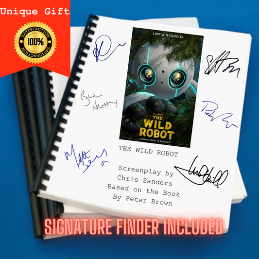 Wild Robot Movie Script Screenplay Gift for Film Buffs Gift for Movie Lovers Gift Idea Movie Memorabilia Gift for Friend Gift Ideas Gift