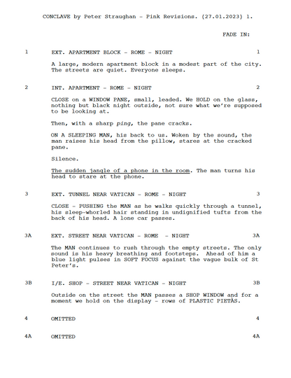 Conclave Movie Script Screenplay Gift for Film Buffs Gift for Movie Lovers Gift Idea Movie Memorabilia Gift for Friend Gift Ideas Gift