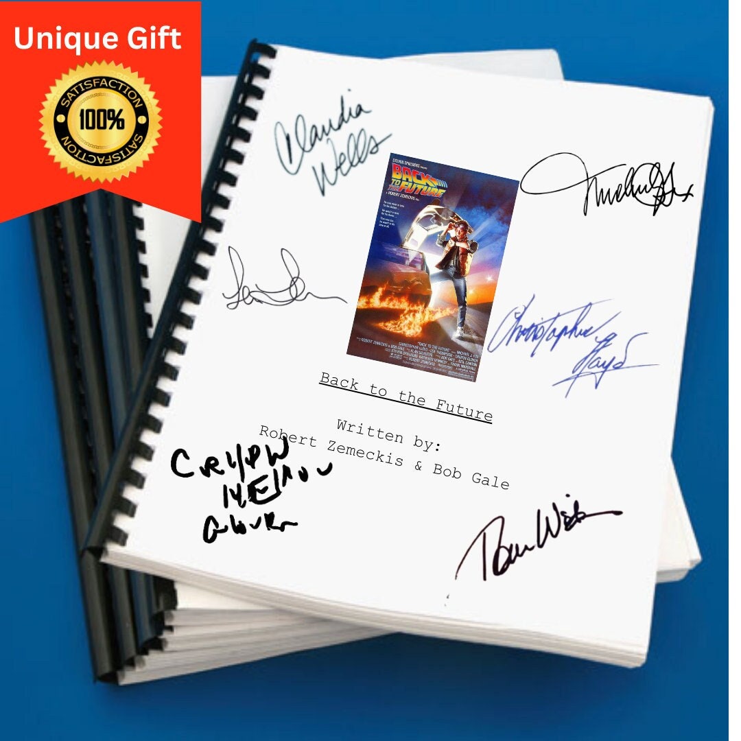 Back to the Future I Movie Script Gift for Friends Screenplay Gift for Movie Lovers Memorabilia Movie Gift Ideas for Friends Movie