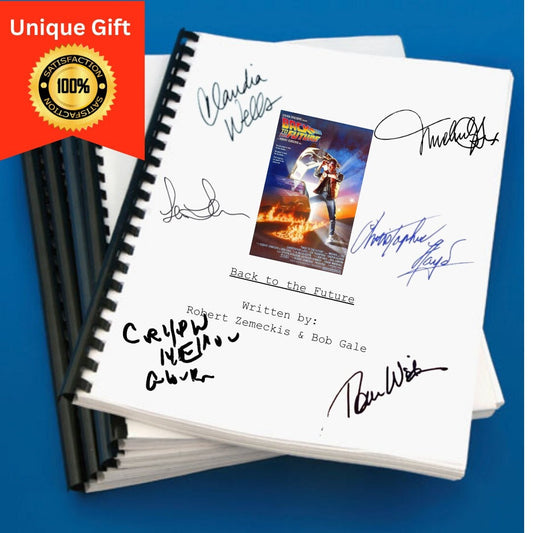 Back to the Future I Movie Script Gift for Friends Screenplay Gift for Movie Lovers Memorabilia Movie Gift Ideas for Friends Movie