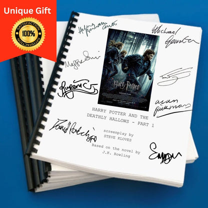 Harry Potter and the Deathly Hallows Part One Movie Script Gift for Friends Screenplay Gift for Movie Lovers Memorabilia Movie Gift Ideas