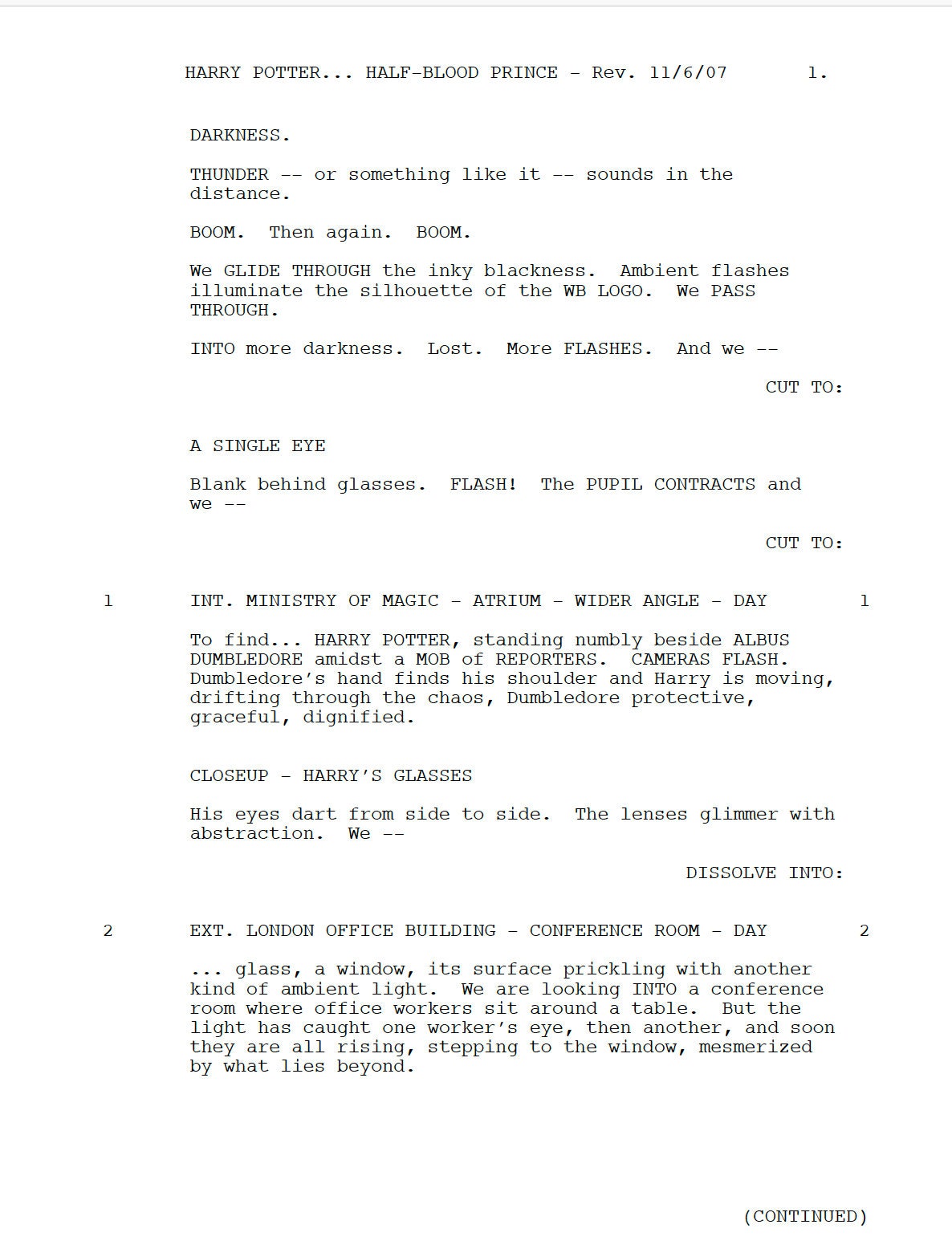 Harry Potter and the Half-Blood Prince Movie Script Gift for Friends Screenplay Gift for Movie Lovers Memorabilia Movie Gift Ideas