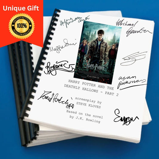 Harry Potter and the Deathly Hallows Part Two Movie Script Gift for Friends Screenplay Gift for Movie Lovers Memorabilia Movie Gift Ideas