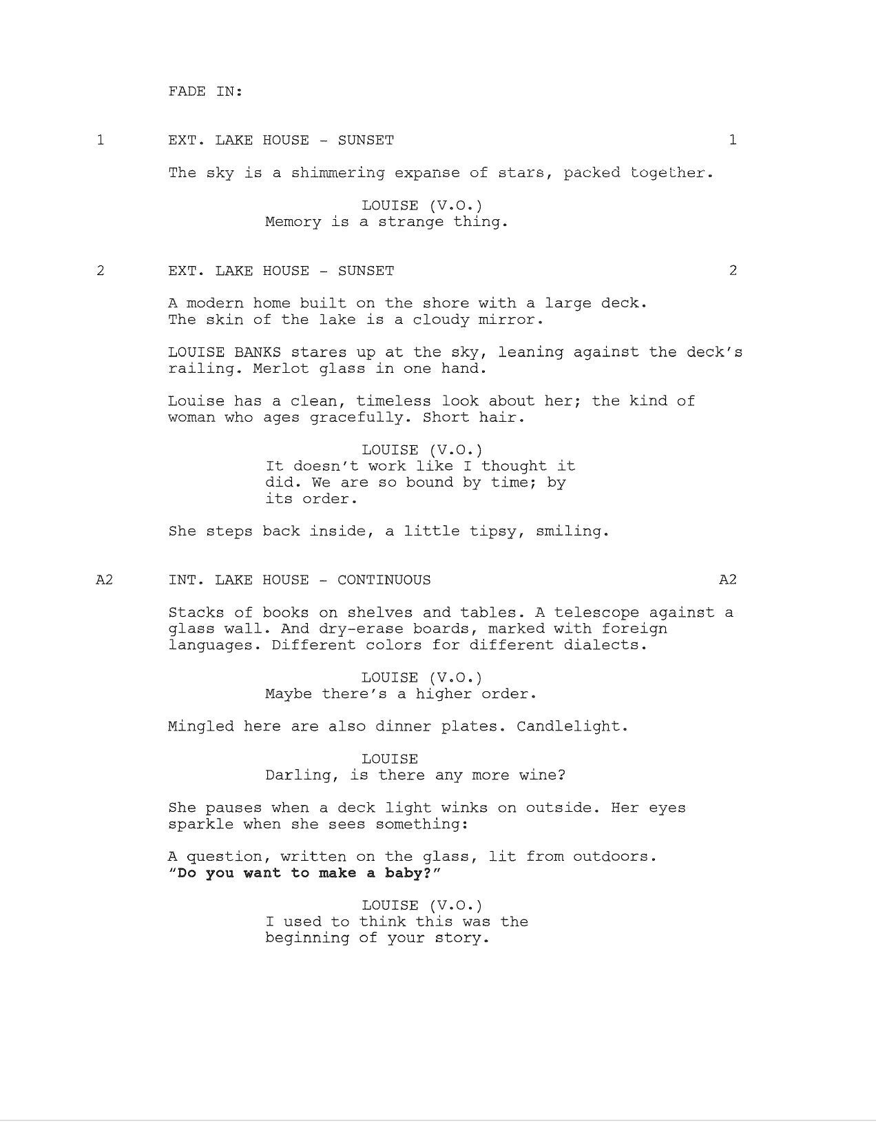 Arrival Movie Script Gift for Friends Screenplay Gift for Movie Lovers Memorabilia Movie Gift Ideas for Friends Movie Memorabilia Gift
