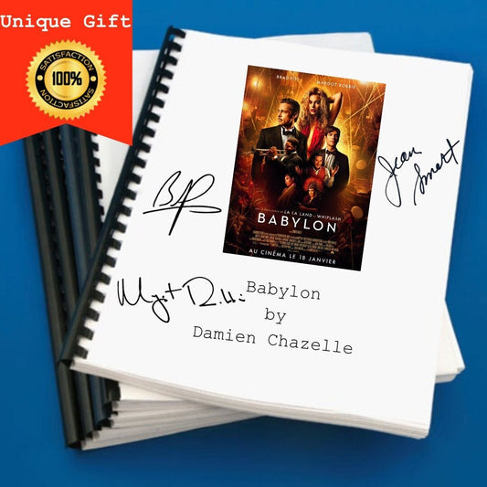 Babylon Movie Script Screenplay Gift for Film Buffs Gift for Movie Lovers Friend Gifts Memorabilia for Film Gift Idea Best Gift Gift for Him