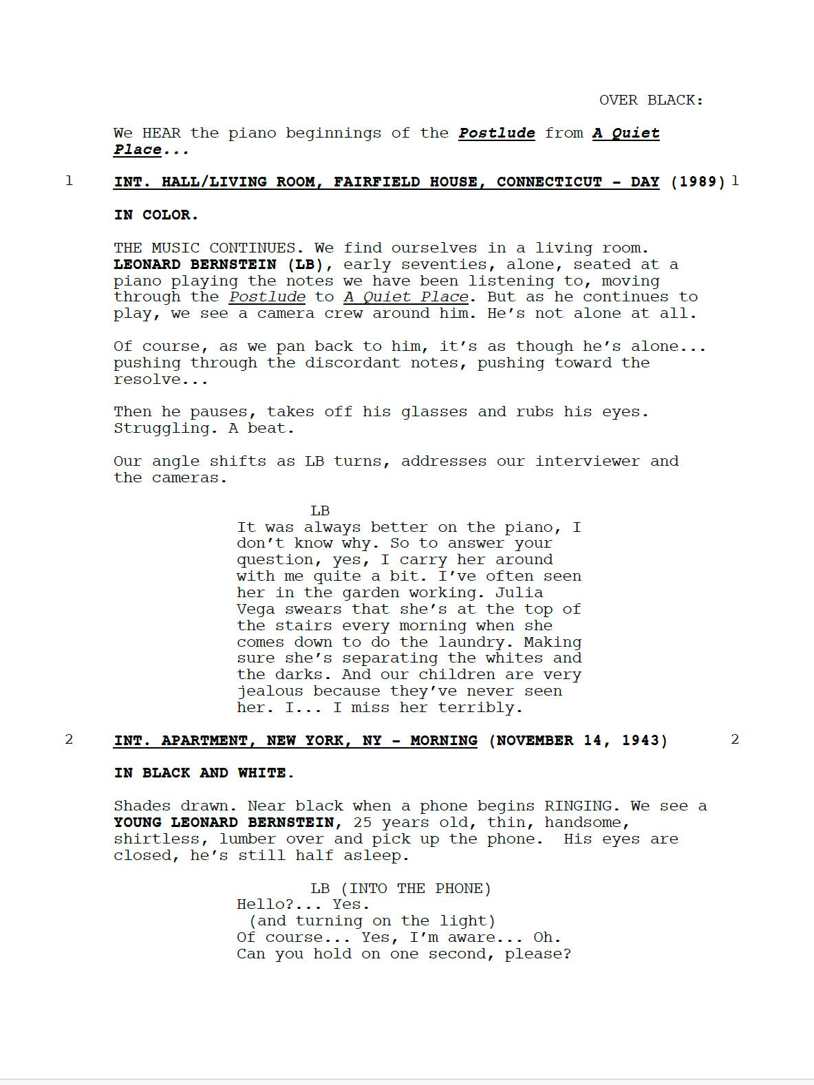 Maestro Movie Script Screenplay Gift for Film Buffs Gift for Movie Lovers Gift Idea Movie Memorabilia Gift for Friend Gift Ideas Gifts