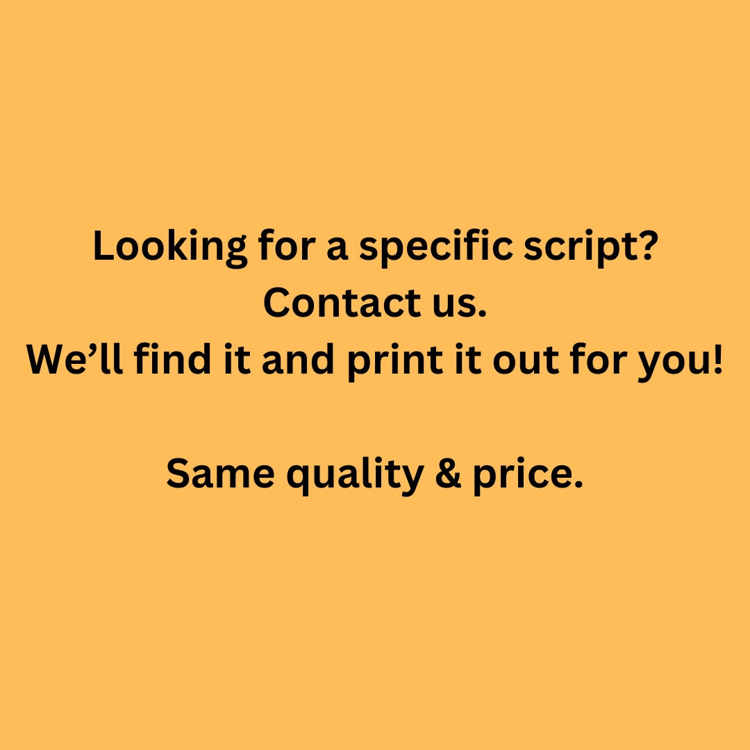 Obsession Movie Script Screenplay Gift for Film Buffs Gift for Movie Lovers Gift Idea Movie Memorabilia Gift for Friend Gift Ideas