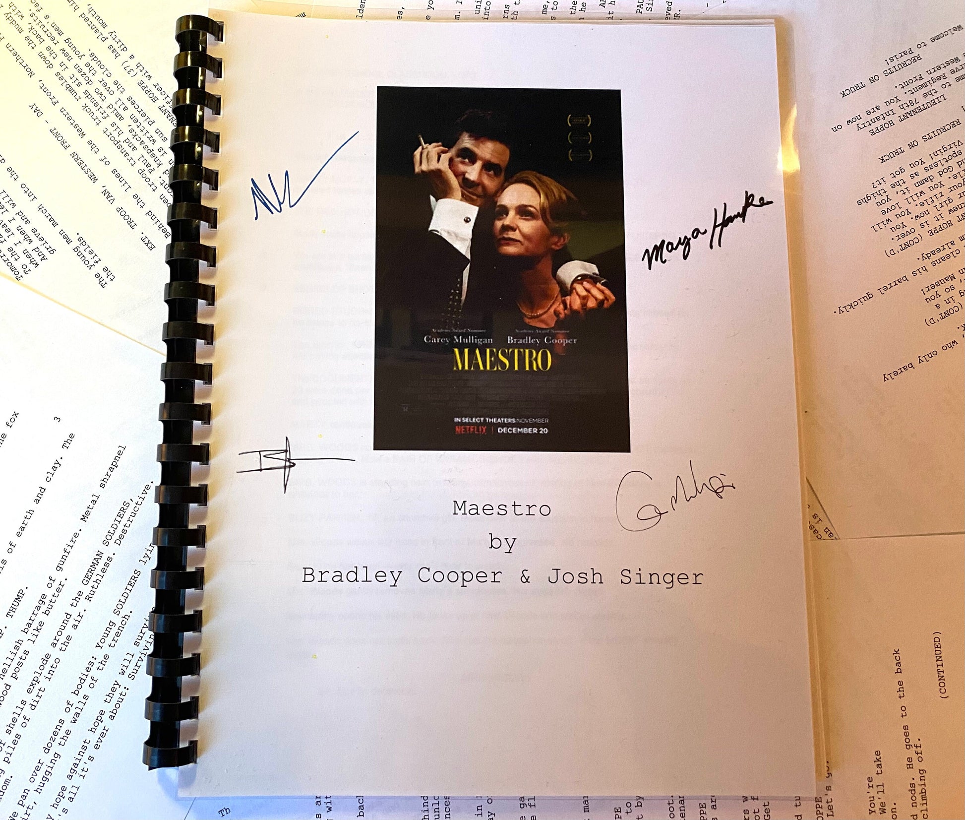 Maestro Movie Script Screenplay Gift for Film Buffs Gift for Movie Lovers Gift Idea Movie Memorabilia Gift for Friend Gift Ideas Gifts