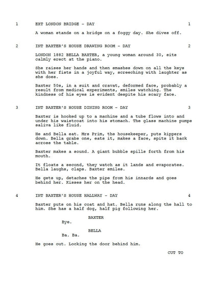 Poor Things Movie Script Gift for Film Buffs Gift for Movie Lovers Gift for Friend Memorabilia for Film Gift Ideas